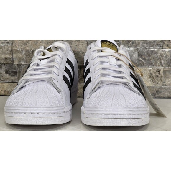 Adidas Originals Superstar Shoes 3-Stripes Sneakers White/Black EG4958 | US 10 - Picture 7 of 10